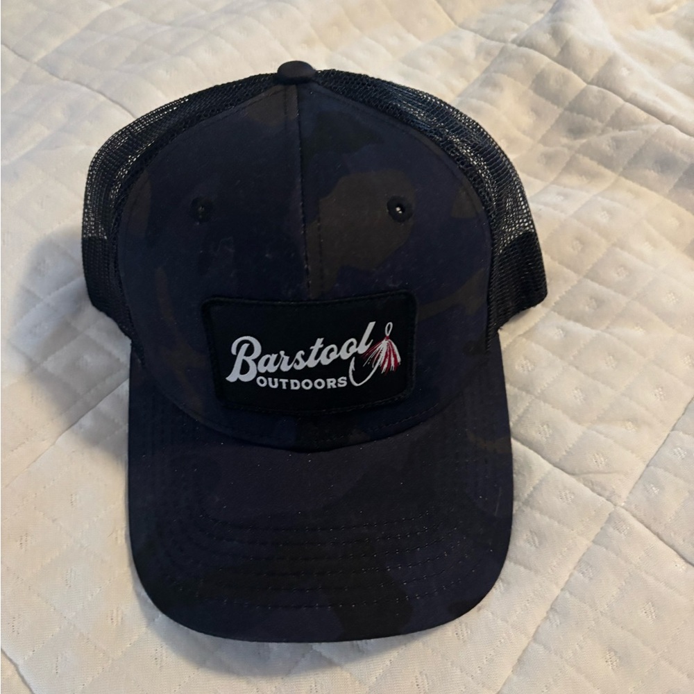 Barstool Sports Outdoors Black and Bkue Camo Hat